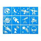 Colorations Space Stencil Set - Set of 12