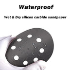 80PCS 5 inch Wet Dry Sanding Discs, Silicon Carbide Orbital Sander Hook and Loop Sandpaper 320 400 600 800 1000 1200 1500 2000 Grit, Best for Metal, Automotive Sanding
