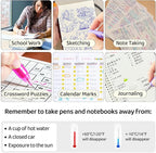 BAYTORY 36Pcs Colored Erasable Gel Pens, Fine Point 0.7mm, Retractable Assorted Colors Pen with Eraser, Smooth Writing Erasable Pens for Drawing Crossword Puzzles