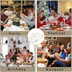 80-Pack Napkins Disposable Paper Towel Cocktail Dinner Party Decoration, Gold Splash