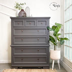 Dixie Belle Paint Company Chalk Finish Furniture Paint - Hurricane Gray (4oz) - Matte Medium Gray Chic Chalk Mineral DIY Furniture Paint