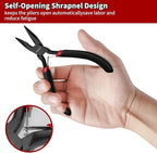 WISEUP 3 Pcs Jewelry Pliers Set - Needle/Chain Nose, Round Nose and Wire Cutters for Jewelry DIY Craft，Repair & Wire Wrapping
