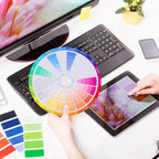 Garneck Creative Color Wheel Learning Chart Color Mixing Rotation Tool for Art and Nail Professionals Easy Use Colour Guide with Tints Shades and Definitions
