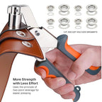 CRAFTMEMORE Grommet Tool Kit with 200 Silver Grommets, 3/8 and 1/4 inch Double Head Pliers, for Tarps, Fabric Rings, Leather, Tents, Vinyl, Canvas