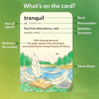 Skillmatics Vocabulary Flash Cards for Kids - Learn 100 Words with Wordplay, Visuals, & Soundplay, Christmas Stocking Stuffers, Educational Gifts for Ages 8, 9, 10 & Up, Screen-Free Language Game