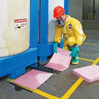 PIG Hazmat Chemical Absorbent Mat Pads - 200 Pads per Bag - 15" W x 20" L - Absorbs up to 14 oz. per Pad - MAT302