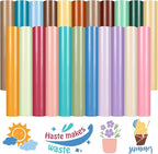 HTVRONT Boho Heat Transfer Vinyl - 23 Pack 12 x 10Inches Dark and Neutral Tone HTV Vinyl Bundle for T Shirts, Iron on Vinyl Easy to Cut & Weed for Heat Vinyl Design