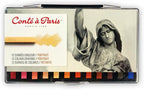 Conté à Paris Colored Crayons Set with 12 Assorted Portrait Colors