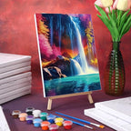 Zhanmai 12 Pack Pre Drawn Canvas for Painting Sip and Paint Kit 8" x 10" Paint Party Set Canvas Painting Pre Printed Canvases for Party Favor DIY Virtual Adult's Date Night(Realistic Landscape)