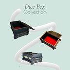 Dice Box - BLACK - 6x4x3 Also holds jewelry and great for desks and desk top items (Bard)