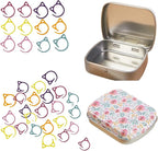 Stitch Markers for Crocheting Cat Stitch Markers with Box Metal Spiral Stitch Markers for Knitting Crochet Stitch Markers Rings Knitting and Crochet Notions (30)