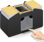 Automatic Card Shuffler 1/2/4/6 Decks,Battery Operated Electric Playing Card Shuffler for UNO,Casino Card Game,Poker,Phase 10,Blackjack,Texas Hold'em,Home Card Games