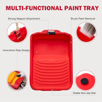 Mister Rui Paint Tray, 11 Pack, 9 Inch Paint Tray with 10 Liners, Thickened Plastic, Paint Pan Liners, Paint Roller Trays for Painting & DIY