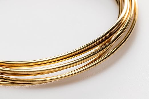 14 Gauge, Jeweler's Brass Wire, Red Brass, Round, Dead Soft, CDA #230 Alloy Jewelry Grade Made in USA - 5FT by CRAFT WIRE