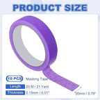 MECCANIXITY Masking Tape 0.8 Inch x 21 Yard Painter's Tape Purple Paint Tapes for DIY Crafts Arts Drawing Decoration Labeling Car Painting Artist Teachers, Pack of 6