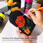ARTME Acrylic Paint Set, 15 Unique Colors (16oz/473ml) Large Bulk Acrylic Paint Non Toxic, Waterproof, Rich Pigments Perfect for Artists, Students Painting on Canvas Stone Wood Fabric Ceramic Crafts