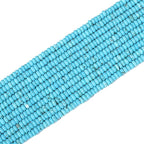 Natural Blue Turquoise Disk Stone Beads 4x2mm 160pcs Rondelle Loose Semi Gemstone Beads for Jewelry Making Design