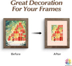 Mat Board Center, 8X10 Mix Color Mats for 5X7 Pictures - Acid Free, 4-Ply Thickness, White Core, Bevel Cut - for Artworks, Photos, Framing - Pack of 12