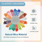 uxcell 10g/0.35oz Cosmetic Grade Mica Powder, 600 Mesh Mica Powder Natural Resin Epoxy Pigment Powders for Casting Resin, Candle Dye, DIY Nail Polish and Lip Gloss, Light Gray