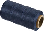 MECCANIXITY Waxed Thread,197 Yard 1mm 210D Flat Wax Thread Polyester Waxed String for Leather Sewing Hand Weaving Book Binding Home Decoration,Deep Blue