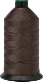 Extra Strong Bonded Nylon Thread #69 Tex70 – 16 OZ, 6000yds, Versatile Stitching Solution for Leather, Upholstery, Canvas Repair and More (Coffee)