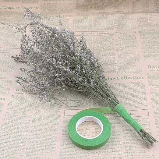 4 Rolls Floral Tape 1/2" Wide 30 Yards/Roll Floral Tapes for Bouquet Stem Wrap and Flowers Making Craft Projects (Light Green)