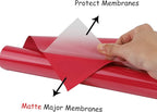 guangyintong Heat Transfer Vinyl Red HTV Rolls, 12" x 10ft Red Iron on Vinyl for T-Shirts, Matte Surface Red HTV Vinyl for All Cutter Machine Easy to Cut & Weed for Heat Vinyl DIY Design