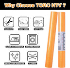 TORC Orange Glitter HTV Heat Transfer Vinyl Roll 12 inch x 10 ft (12 in x 5 ft per Roll) Iron on Vinyl for T Shirts Crafts