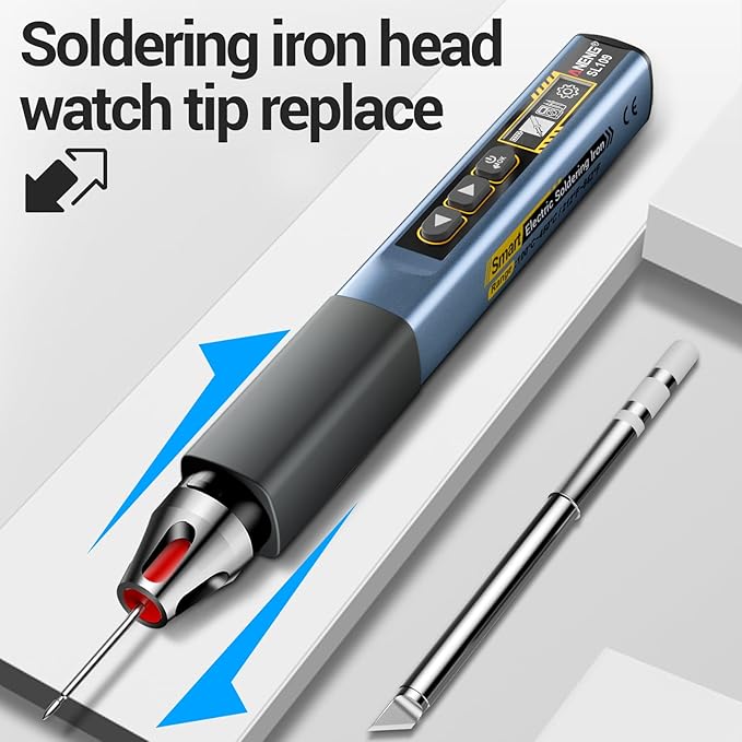 Soldering Iron Kit, Portable Soldering Iron 2in1 Usb soldering gun with LED Digital Adjustable Temperature 212-842℉ 75W 3S Fast Heating Auto-Sleep Mode for Electronics Repair DIY (SL109)