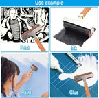 Soft Rubber Roller, Brayer Ideal for Anti Skid Tape Construction Tools, Print, Ink and Stamping Tools(2.5-Inch, Brown)