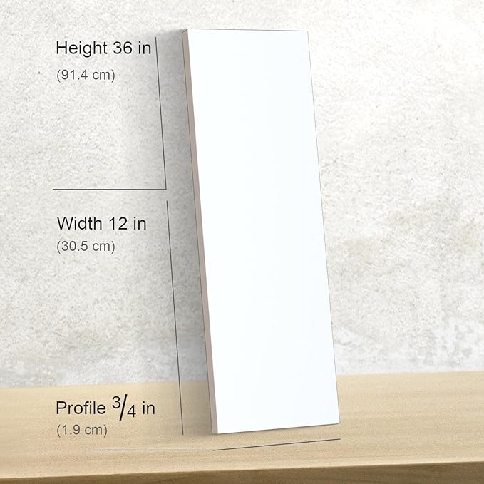 PHOENIX 12x36 Inch 3 Pack Artist Canvas - Large Skinny Stretched Canvases for Painting - 3/4 Inch Profile, 100% Cotton 11 Oz. Gesso Primed White Blank Professional Canvas Oil & Acrylic Paints