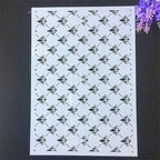 TIAMECH A4 Reusable Small Symbol Lines Stencil for Painting - Grid Texture Layering Template, DIY Wall Art, Wood Furniture, Scrapbook & Crafts (8.3x11.7inch)