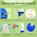Yarn Winder, Yarn Ball Winder for Crocheting with 40 PCS Stitch Markers Metal Handle and Tabletop Clamp 4 Ounce Capacity, Easy to Set Up and Use for Yarn Storage