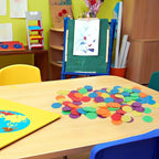 Coopay 300 Pieces Counters Counting Chips Plastic Markers Mixed Colors for Bingo Chips Game Tokens, Contain Orange, Blue, Green, Yellow, Red, Purple Colors