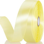 1 Inch Baby Maize Solid Satin Ribbon, 50 Yards Craft Fabric Ribbon for Gift Wrapping Floral Bouquets Wedding Party Decoration