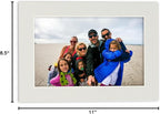 Poster Palooza 8.5x11 Mat Bevel Cut for 7x9 Photos - Acid Free Grey Precut Matboard - For Pictures, Photos, Framing - 4-ply Thickness