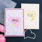 BAOFALI3D Embossing Folder and Metal Die Set for Card Making,Heart Leaves Background Plastic Textures Fades Embossing for Paper Crafting Handmade Crafts Wedding Valentine's Day Scrapbook Card Decorat