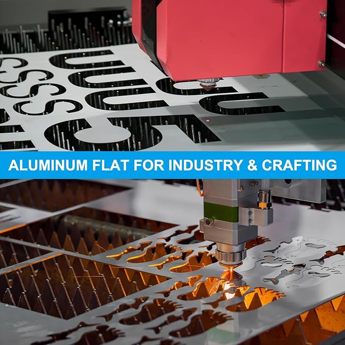 PATIKIL 6061 T651 Aluminum Sheet Metal 12.09 x 11.97 x 1/25.4(0.04") Inch 1Pcs Flat Plain Aluminum Plate Covered Stock with Protective Film, Heat Rectangle 1MM for Lndustry Crafting