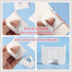 2 PCS Square 3mm Edge Lock Seam Guide, Mini Sewing Finger Ruler for Hand Sewing, DIY Sewing Kit Tool, Sewing Needle Gauge Measuring Guide, Square White