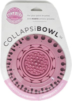 Paint Puck CollapsiBowl Paint Brush Cleaner Rinse Cup (Pink) – Collapsible Paint Water Cup & Brush Cleaner with Brush Holder, Squeegee Lips & Drip Tray for Acrylic, Watercolor & Art Supplies