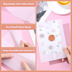 120Sheets Pre-Folded Transparent Vellum Jackets Paper for 5 x 7 in Invitations, 100GSM Translucent Matte Vellum Paper for DIY Printing Drawing Invitations Greeting Cards Invitation Cards