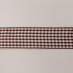 Brown Gingham Plaid Checked Ribbon 25 Yard Each Roll 100% Polyester (1", Brown)