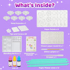 Arts and Crafts for Kids, Paper Flowers Science Kit Magic Dyeing Flowers Crafting Color Changing Art Project Class Group Activities, Gifts for Birthday Thank You Christmas, Toys for Ages 5-12yrs
