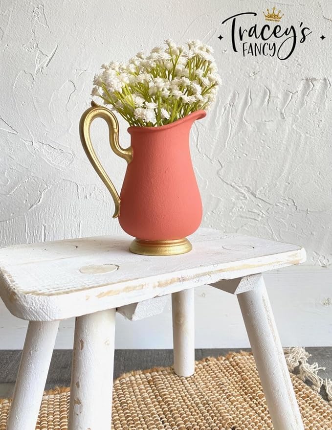 Dixie Belle Paint Company Chalk Finish Furniture Paint - Cottage Door (1 Gallon - 128oz) - Matte Dusty Coral Chic Chalk Mineral DIY Furniture Paint