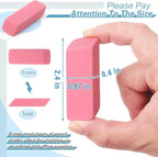 ZZTX 12 Pack Pink Erasers Pencil Erasers for Kids, Large Bulk Pink Eraser for School, Art Erasers for Drawing
