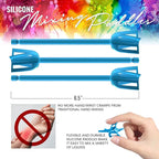 Epoxy Resin Mixer Silicone Paddles - 6 Reusable Pixiss Multipurpose Bidirectional Paint Stirrer for Drill Epoxy & Paint Mixer Drill Attachment - Paint Stirrers Epoxy Stirrer - Paint Mixer for Drill