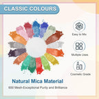 uxcell 10g/0.35oz Cosmetic Grade Mica Powder, 600 Mesh Mica Powder Natural Resin Epoxy Pigment Powders for Casting Resin, Candle Dye, DIY Nail Polish and Lip Gloss, White