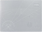 Falling in Art Self Healing Cutting Mat, 18x24" Cutting Mats for Sewing, Double-sided 5-Ply Fabric Cutting Board for Crafting, Quilting and Sewing Projects, White