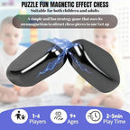 Magnetic Chess Game，24 Stones，String & Portable Storage Bag，Strategy Board Game for Family Game Night, Indoor Outdoor Use for Kids Adults V
