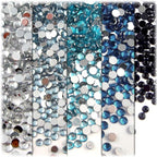 The Crafts Outlet 5-PK Set (7,200-Piece), Round 3mm Rhinestones, Flatback, Purple Tones